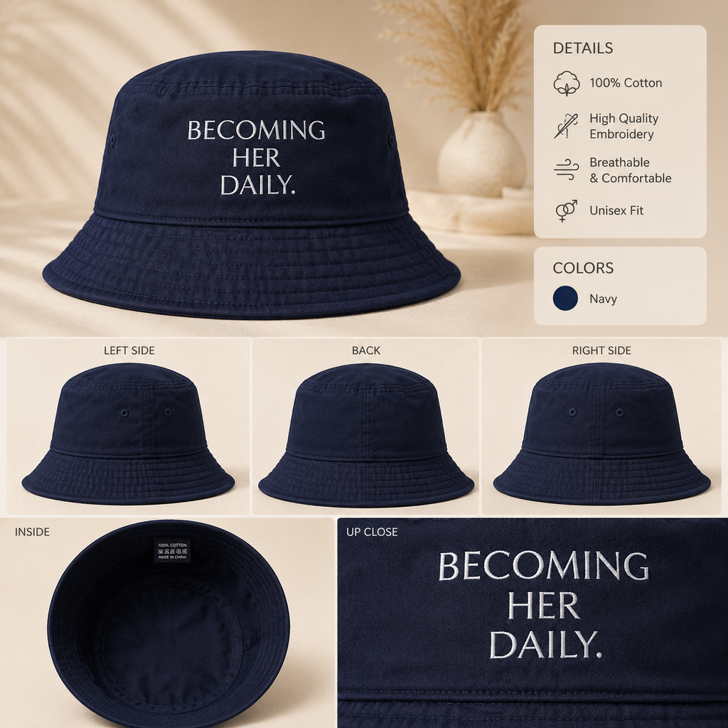 Becoming Her Daily Embroidered Bucket Hat