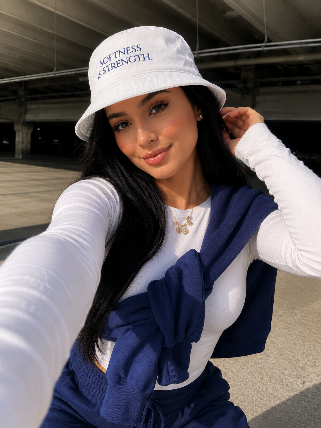 Softness is Strength Embroidered Bucket Hat