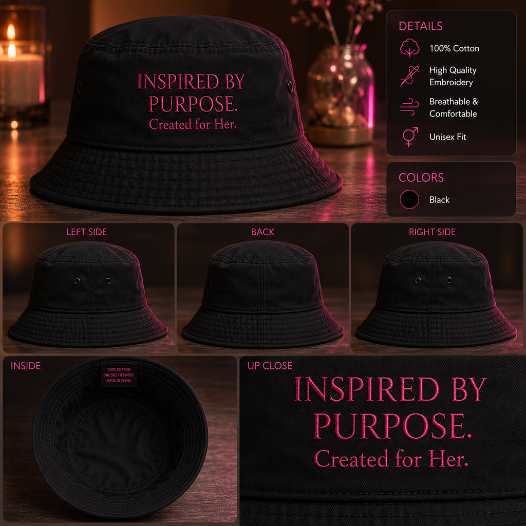Inspired by Purpose Embroidered Bucket Hat